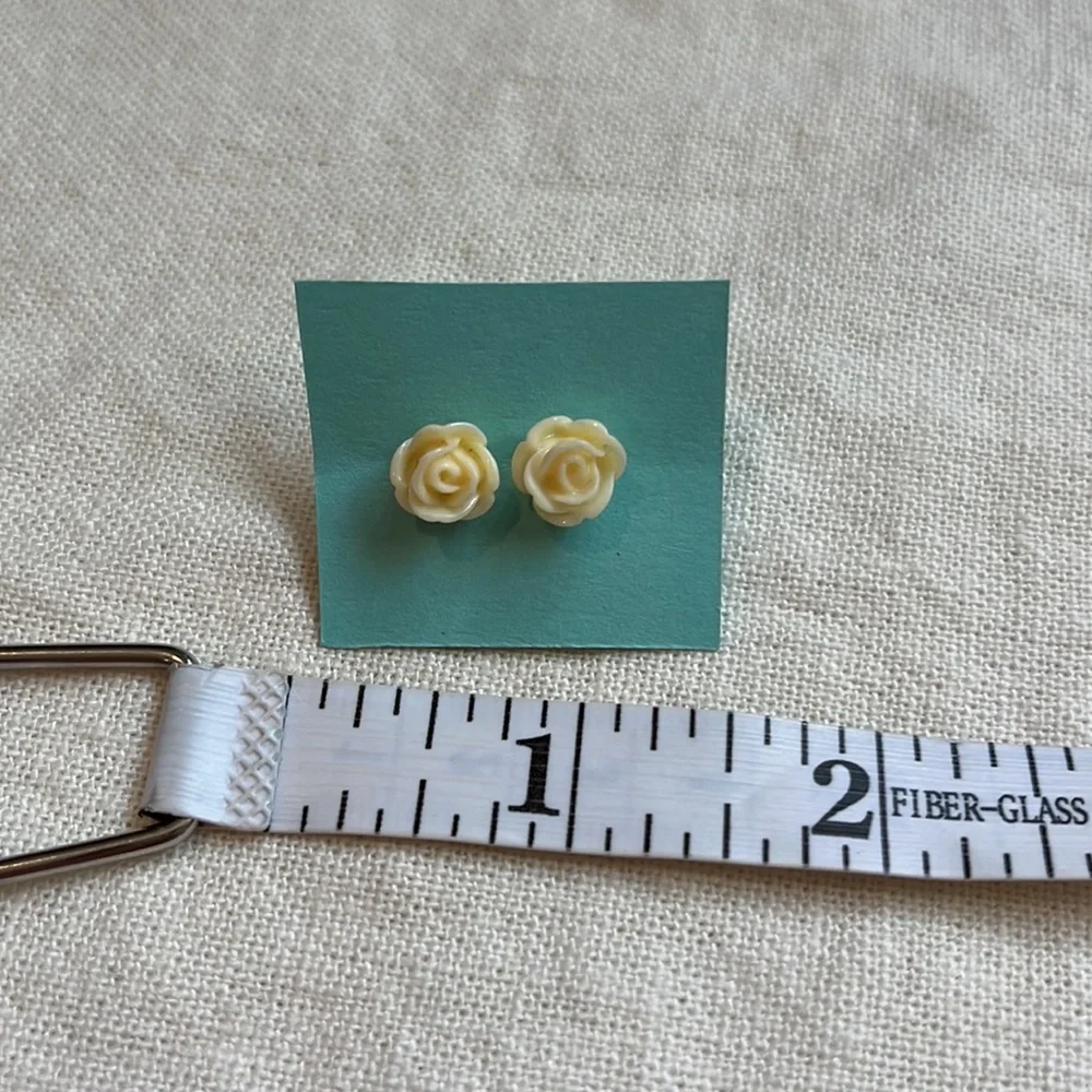 Yellow Rose Earrings